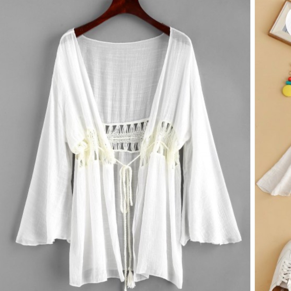 Crochet panel cover up